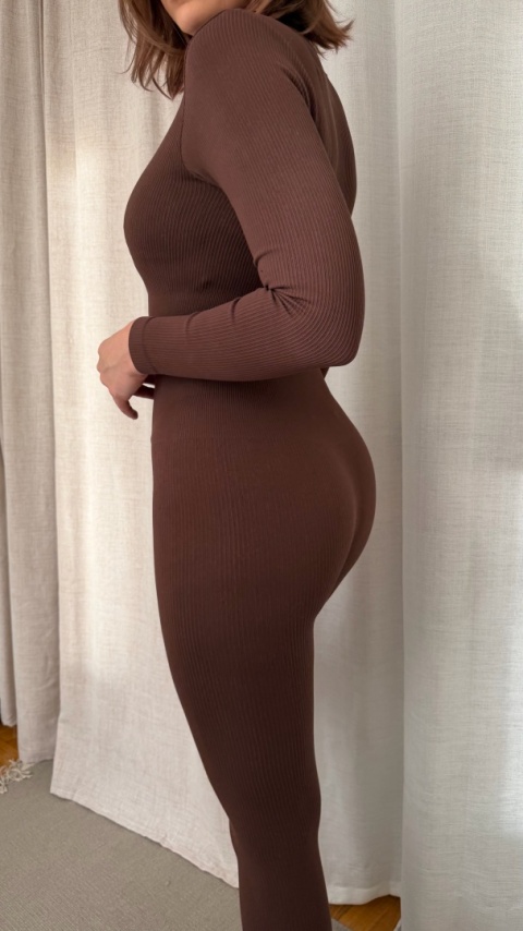 Modelujący kombinezon Sculpt Aura Jumpsuit brąz