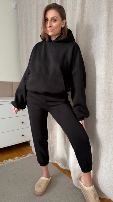 Ocieplany komplet Hoodie Dream czarny