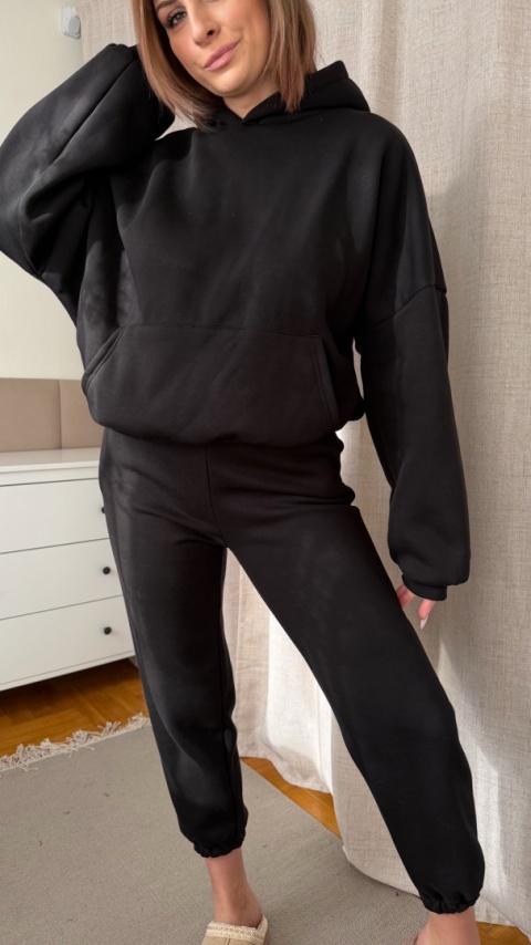 Ocieplany komplet Hoodie Dream czarny