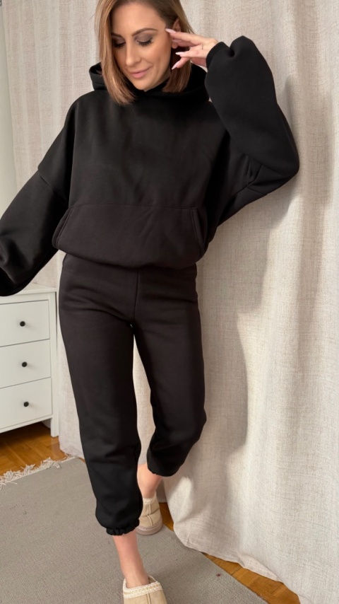 Ocieplany komplet Hoodie Dream czarny
