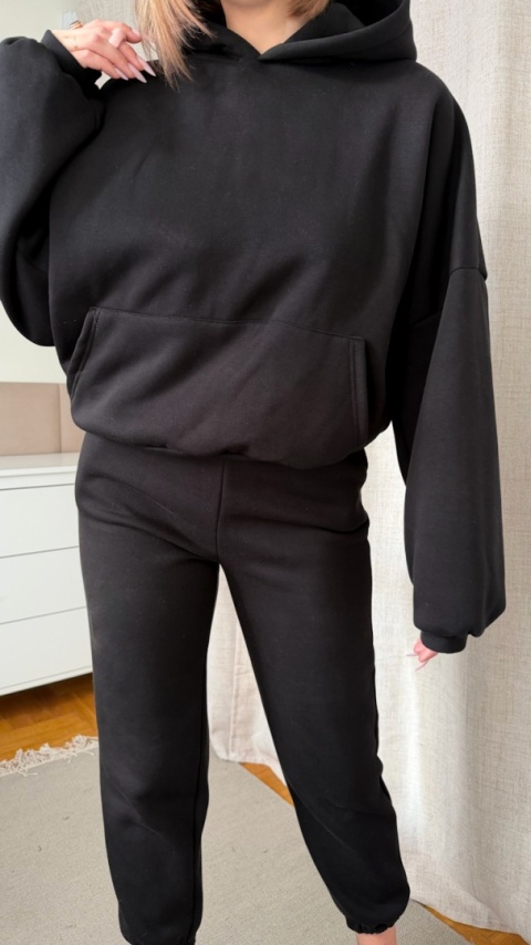 Ocieplany komplet Hoodie Dream czarny