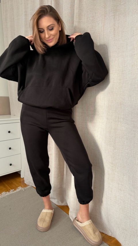 Ocieplany komplet Hoodie Dream czarny