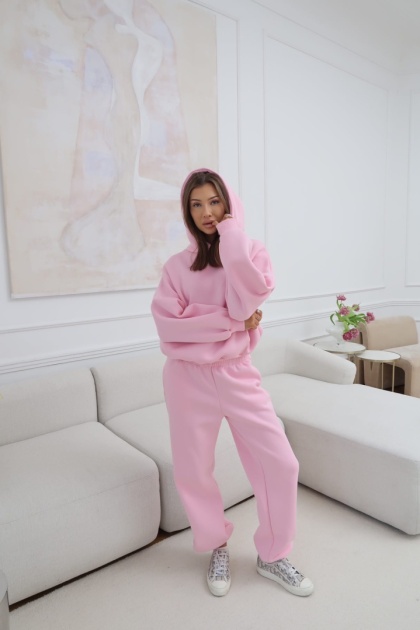 🇵🇱 Polski ocieplany komplet drersowy Moon Soft Set różowy 🩷