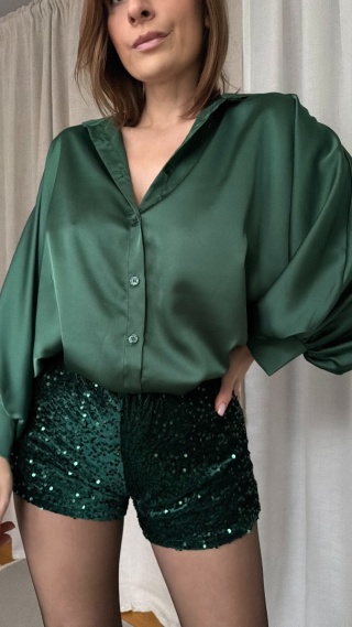 Shorty z cekinami Lunar Sparkle Shorts zielone 💚