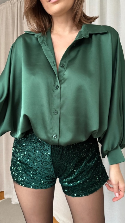 Shorty z cekinami Lunar Sparkle Shorts zielone 💚