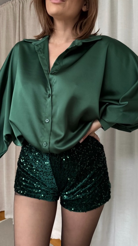 Shorty z cekinami Lunar Sparkle Shorts zielone 💚