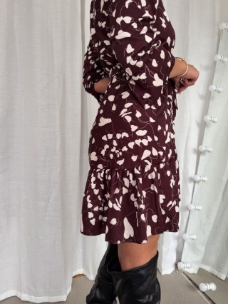 Sukienka kopertowa Autumn Melody brązowa