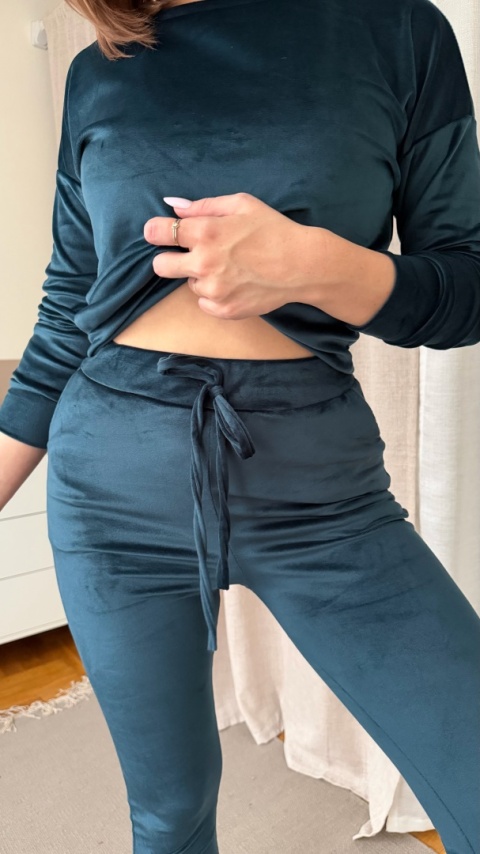 Welurowy zestaw Velvet Soul Set deep emerald