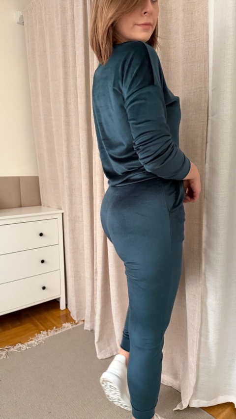 Welurowy zestaw Velvet Soul Set deep emerald