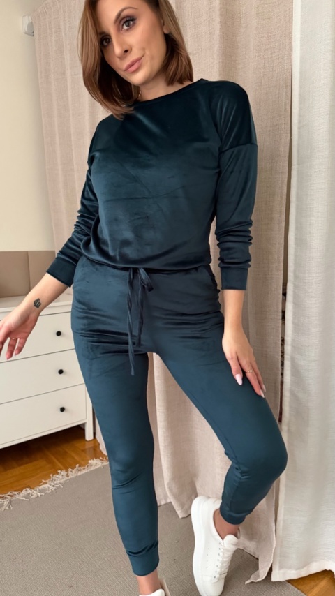 Welurowy zestaw Velvet Soul Set deep emerald