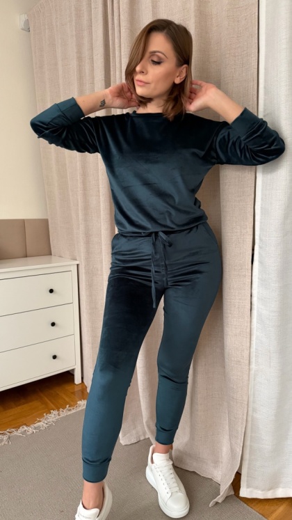 Welurowy zestaw Velvet Soul Set deep emerald