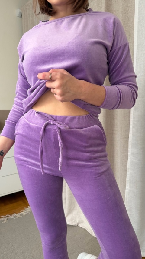 Welurowy zestaw Velvet Soul Set lavender dream