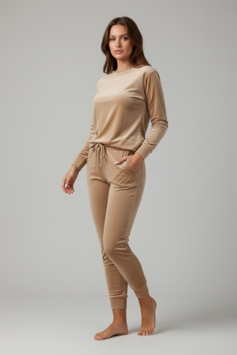 Welurowy komplet Velvet Soul Set beż