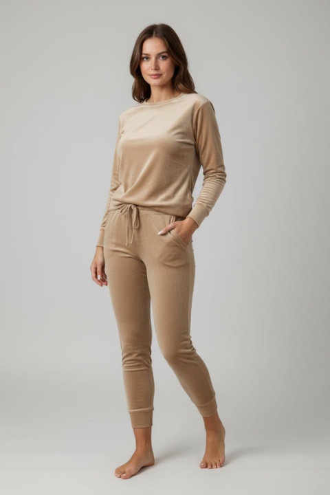 Welurowy komplet Velvet Soul Set beż