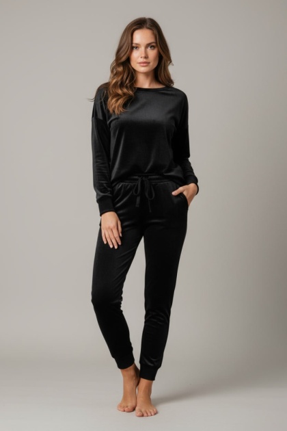 Welurowy komplet Velvet Soul Set czarny