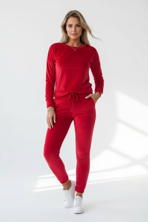 Welurowy komplet Velvet Soul Set czerwony