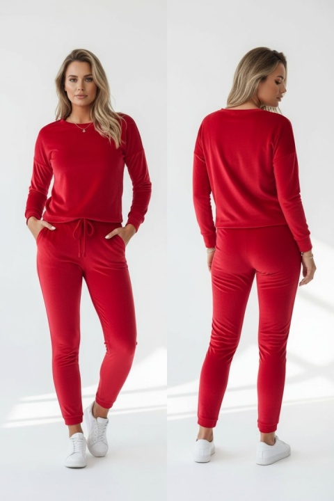 Welurowy komplet Velvet Soul Set czerwony